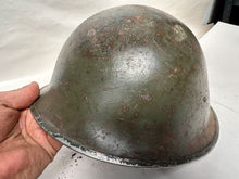 Load image into Gallery viewer, Mk3 Canadian / British Army Original WW2 Turtle Helmet High Rivet - The Militaria Shop