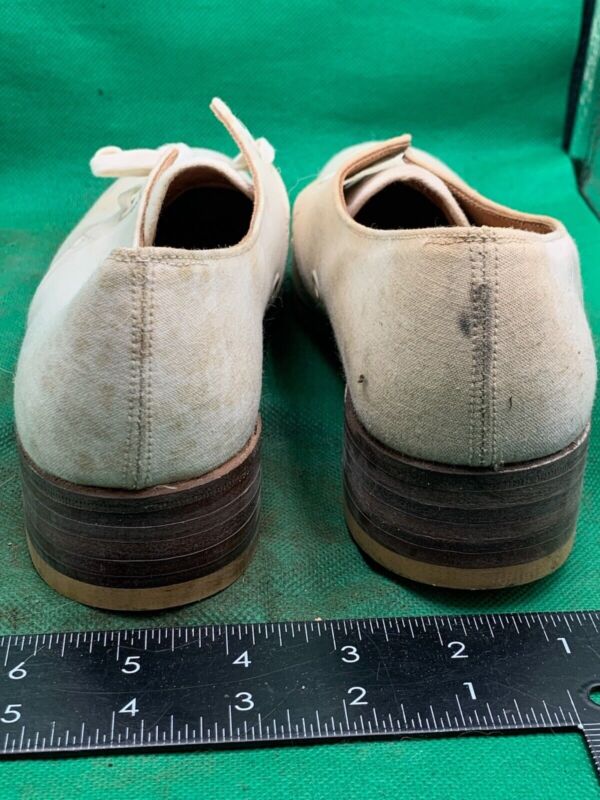 Original WW2 British Army Women's White Summer Shoes - ATS WAAF - Size 235s - The Militaria Shop