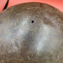 Charger l'image dans la galerie, Original British / Canadian Army WW2 Soldiers Military Combat Mk3 Turtle Helmet - The Militaria Shop