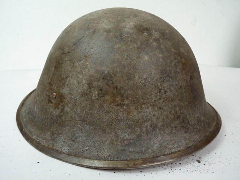 Original Mk3 Canadian / British Army WW2 Turtle Helmet High Rivet - The Militaria Shop