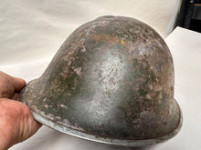 Load image into Gallery viewer, Mk3 Canadian / British Army Original WW2 Turtle Helmet High Rivet - The Militaria Shop