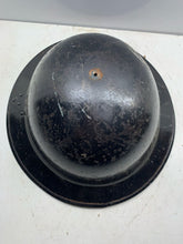 Load image into Gallery viewer, Original WW2 British Army / Civil Defence Black Mk2 Helmet - The Militaria Shop
