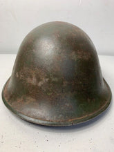 Load image into Gallery viewer, Mk3 Canadian / British Army Original WW2 Turtle Helmet High Rivet - The Militaria Shop