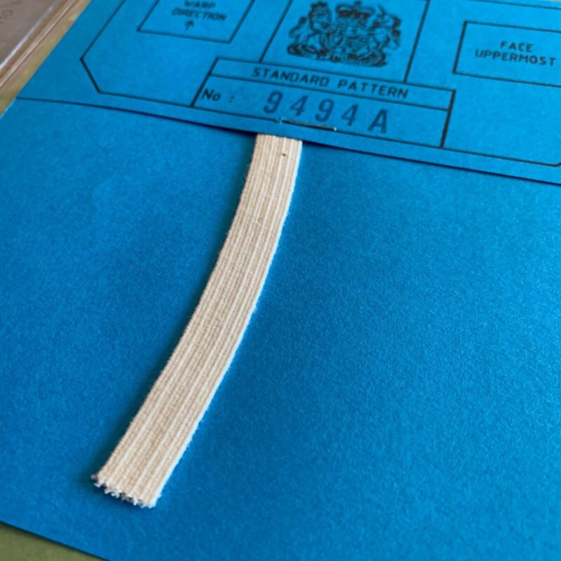 Original British Army Sealed Standard Patter - 9494A White Braid Elastic - The Militaria Shop