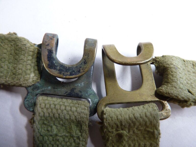 Original WW2 Pattern British Army L Straps Pair - 37 Pattern Webbing Haversack - The Militaria Shop