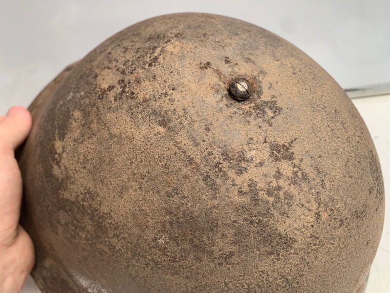 Original WW2 Canadian / British Army MK3 Turtle Helmet - Untouched Original!!! - The Militaria Shop