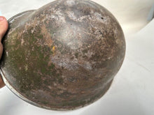 Load image into Gallery viewer, Mk3 Canadian / British Army Original WW2 Turtle Helmet High Rivet - The Militaria Shop