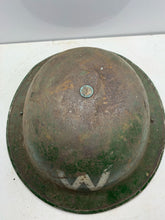 Load image into Gallery viewer, Original WW2 British Home Front Civil Defence Wardens Helmet & Liner - The Militaria Shop