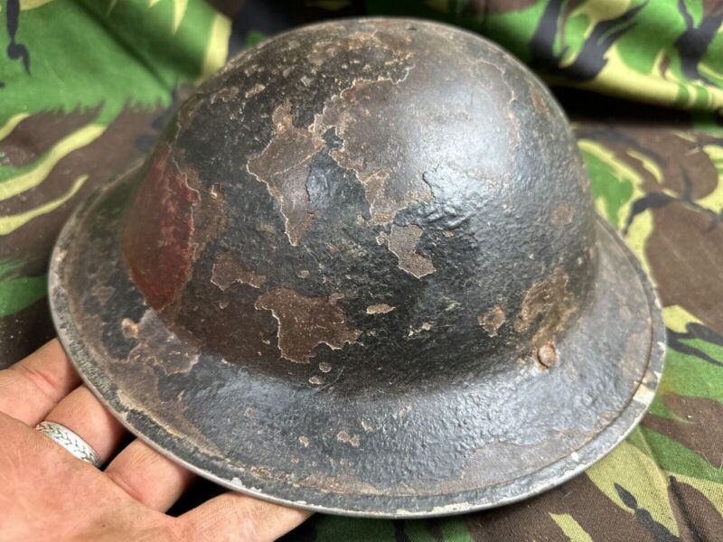 British Army Mk2 Brodie Helmet - Original WW2 - South African Manufactured - The Militaria Shop