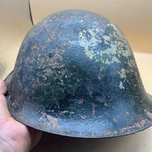 Load image into Gallery viewer, Original WW2 British / Canadian Army Mk3 Hight Rivet Turtle Army Combat Helmet - The Militaria Shop