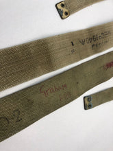 Load image into Gallery viewer, Original WW2 British Army 37 Pattern L Straps Pair - Wartime Dated - The Militaria Shop