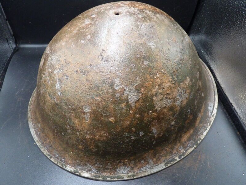 Mk3 Canadian / British Army Original WW2 Turtle Helmet High Rivet - The Militaria Shop