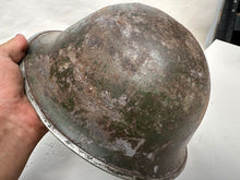 Load image into Gallery viewer, Mk3 Canadian / British Army Original WW2 Turtle Helmet High Rivet - The Militaria Shop