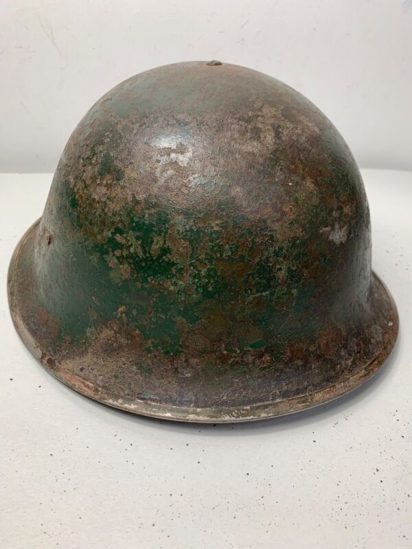 Mk3 Canadian / British Army Original WW2 Turtle Helmet High Rivet - The Militaria Shop