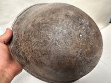Load image into Gallery viewer, Mk3 Canadian / British Army Original WW2 Turtle Helmet High Rivet - The Militaria Shop