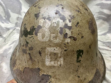 Load image into Gallery viewer, Original WW2 Canadian / British Army Mk3 High Rivet Turtle Helmet & Liner - The Militaria Shop
