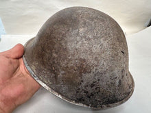 Load image into Gallery viewer, Mk3 Canadian / British Army Original WW2 Turtle Helmet High Rivet - The Militaria Shop