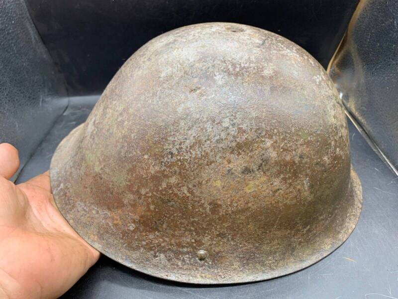 Original WW2 Onwards (1945-1952) British Army Mk4 Turtle Helmet - The Militaria Shop