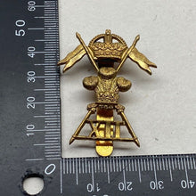 Load image into Gallery viewer, WW1 / WW2 British Army 12th Lancers Brass Cap Badge - The Militaria Shop