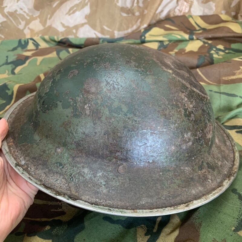 Original WW2 British Style South African Mk2 Army Combat Helmet - The Militaria Shop