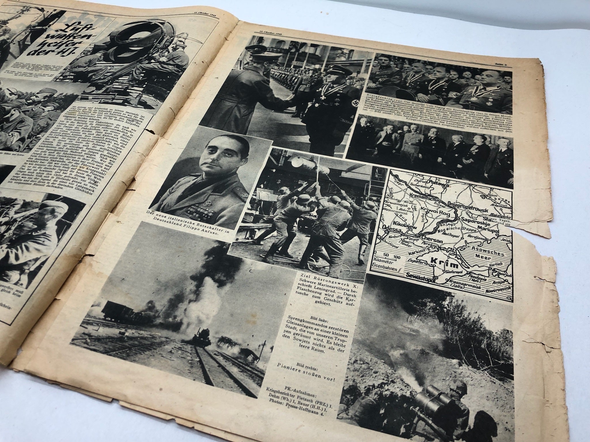 Original WW2 German Political Newspaper - 12th October 1943 - The Militaria Shop