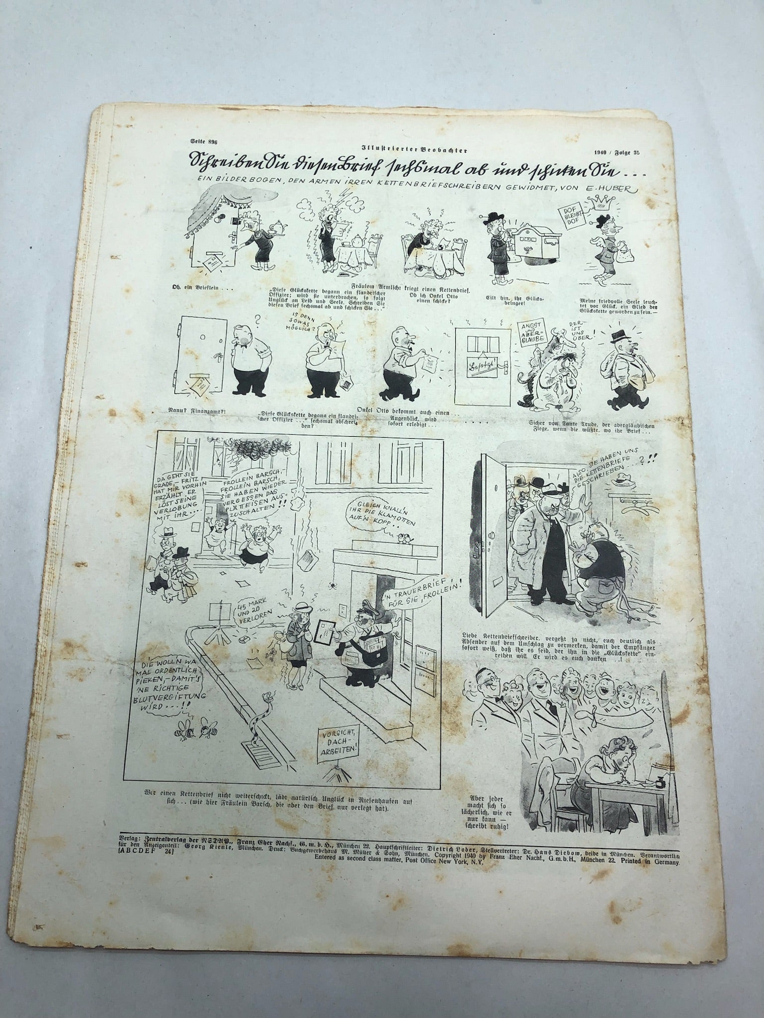 JB Juustrierter Beobachter NSDAP Magazine Original WW2 German - 29th August 1940 - The Militaria Shop