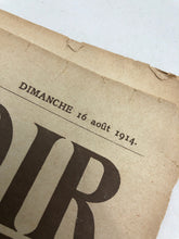 Charger l'image dans la galerie, Original WW1 French Newspaper Le Miroir - 16th August 1914