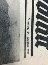 Load image into Gallery viewer, Original WW2 German Political Newspaper - 24th October 1943