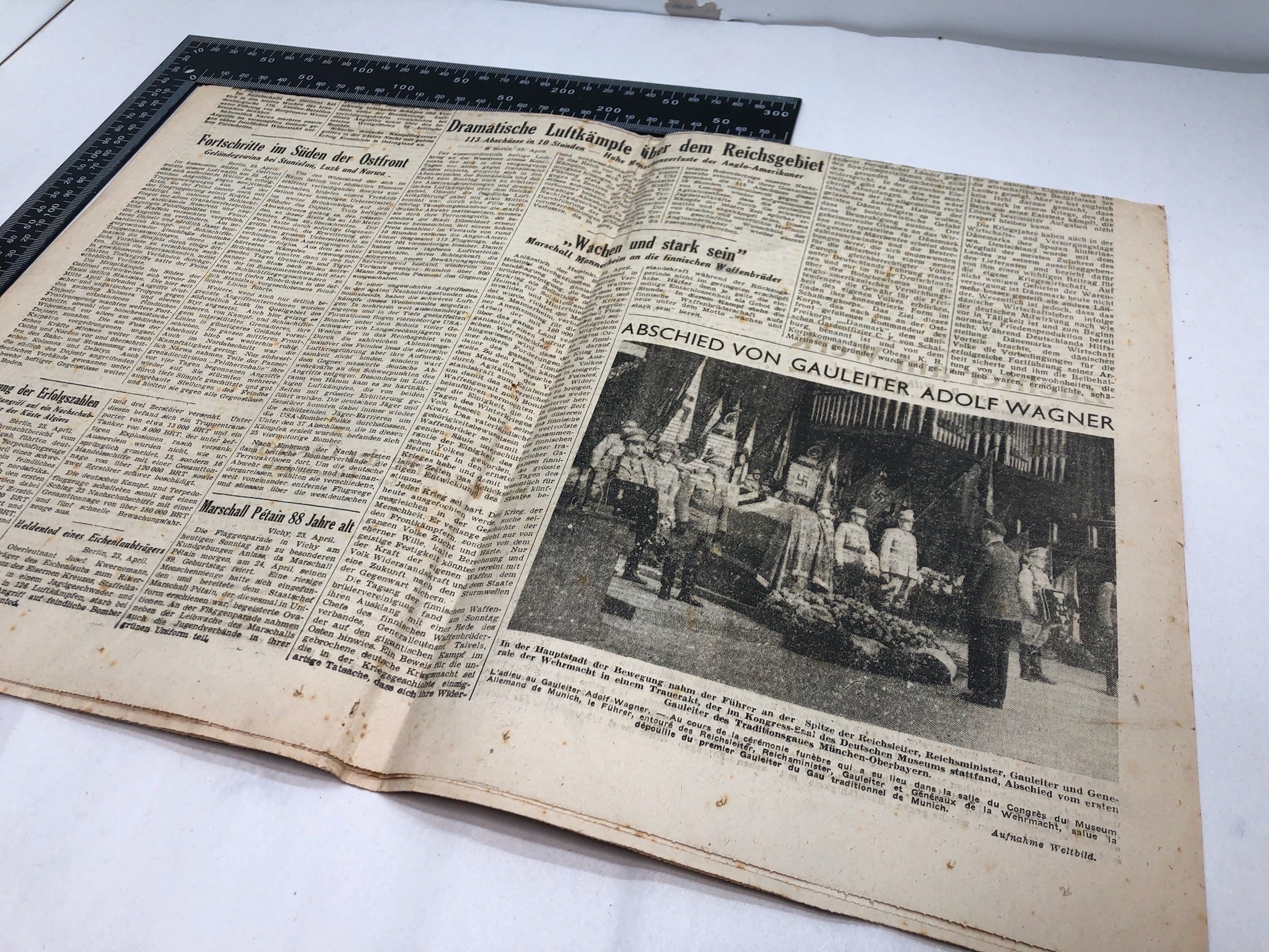 Original WW2 German Political Newspaper - 24th April 1944 - The Militaria Shop