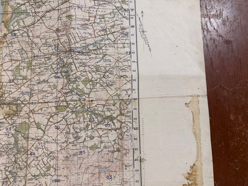 Original WW2 British Army GSGS Map of Scotland - Edinburgh - The Militaria Shop
