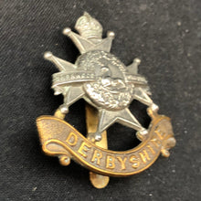 Load image into Gallery viewer, Original WW2 British Army Cap Badge - Sherwood Foresters - The Militaria Shop