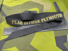 Load image into Gallery viewer, Genuine British Royal Navy - Flag Officer Plymouth Cap Tally - Full Length - The Militaria Shop