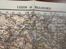Load image into Gallery viewer, Original WW2 British Army GSGS OS Map of Great Britain - Leeds & Bradford - The Militaria Shop