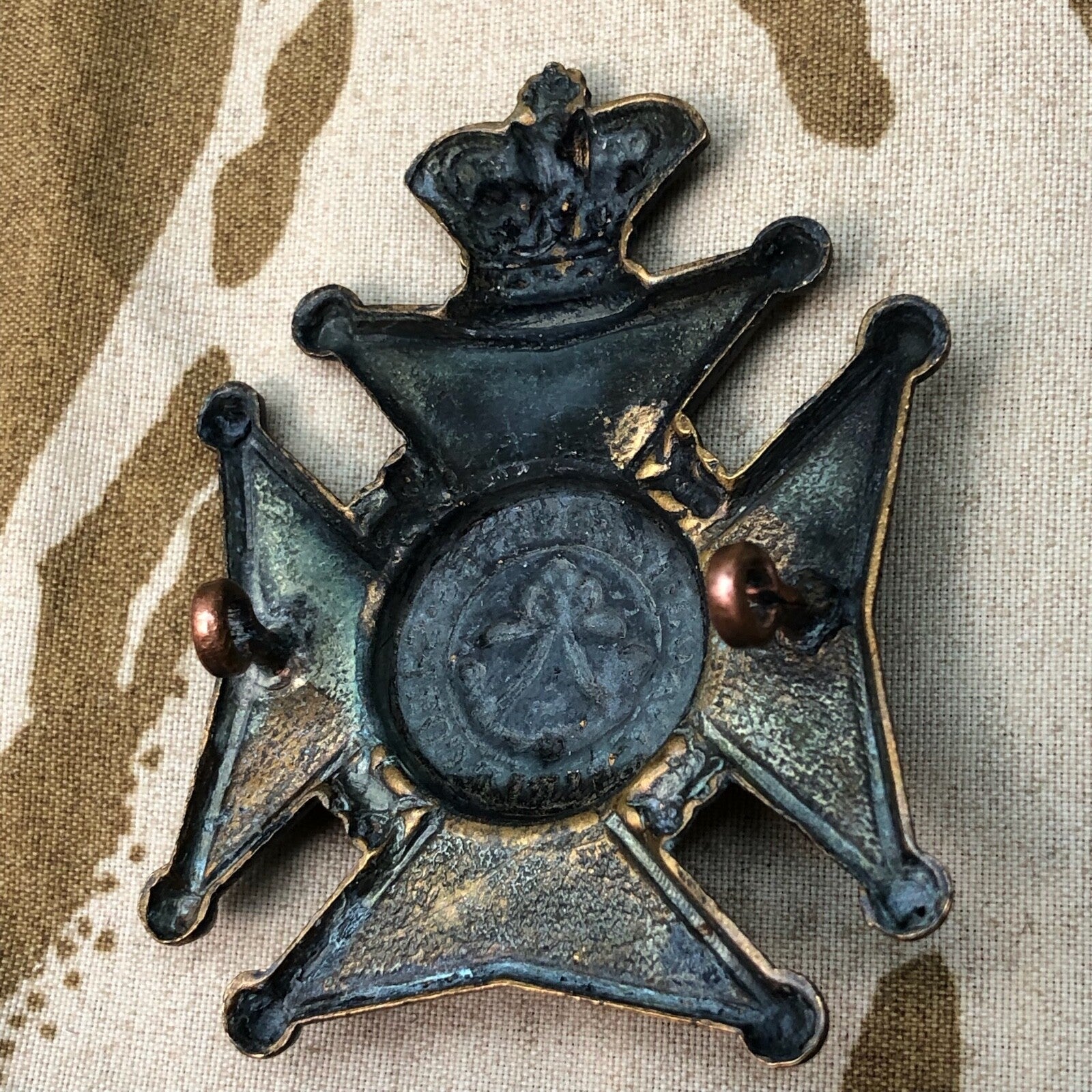 Original British Army Victorian The King's Royal Rifle Corps Regiment Cap Badge - The Militaria Shop