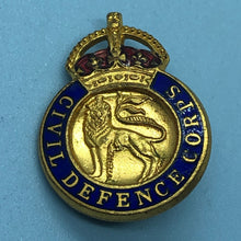 Load image into Gallery viewer, Original British Army Lapel Pin - Civil Defence Corps - The Militaria Shop