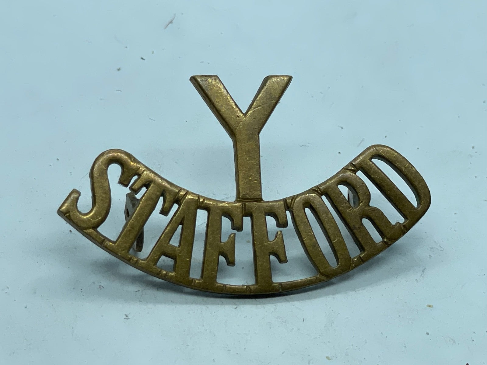 Original WW1 British Army Stafford Yeomany Regiment Shoulder Title - The Militaria Shop