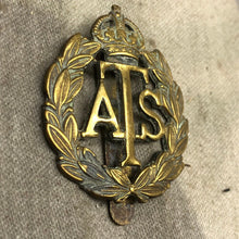 Load image into Gallery viewer, Original WW2 British Army Auxiliary Territorial Service ATS Cap Badge - The Militaria Shop