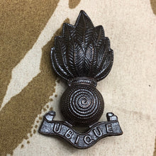 Load image into Gallery viewer, Original British Army WW1 / WW2 Royal Engineers Officer's Bronze Cap Badge - The Militaria Shop