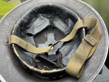 Load image into Gallery viewer, Original WW2 British Home Front Rescue Helmet with Liner & Chinstrap - The Militaria Shop