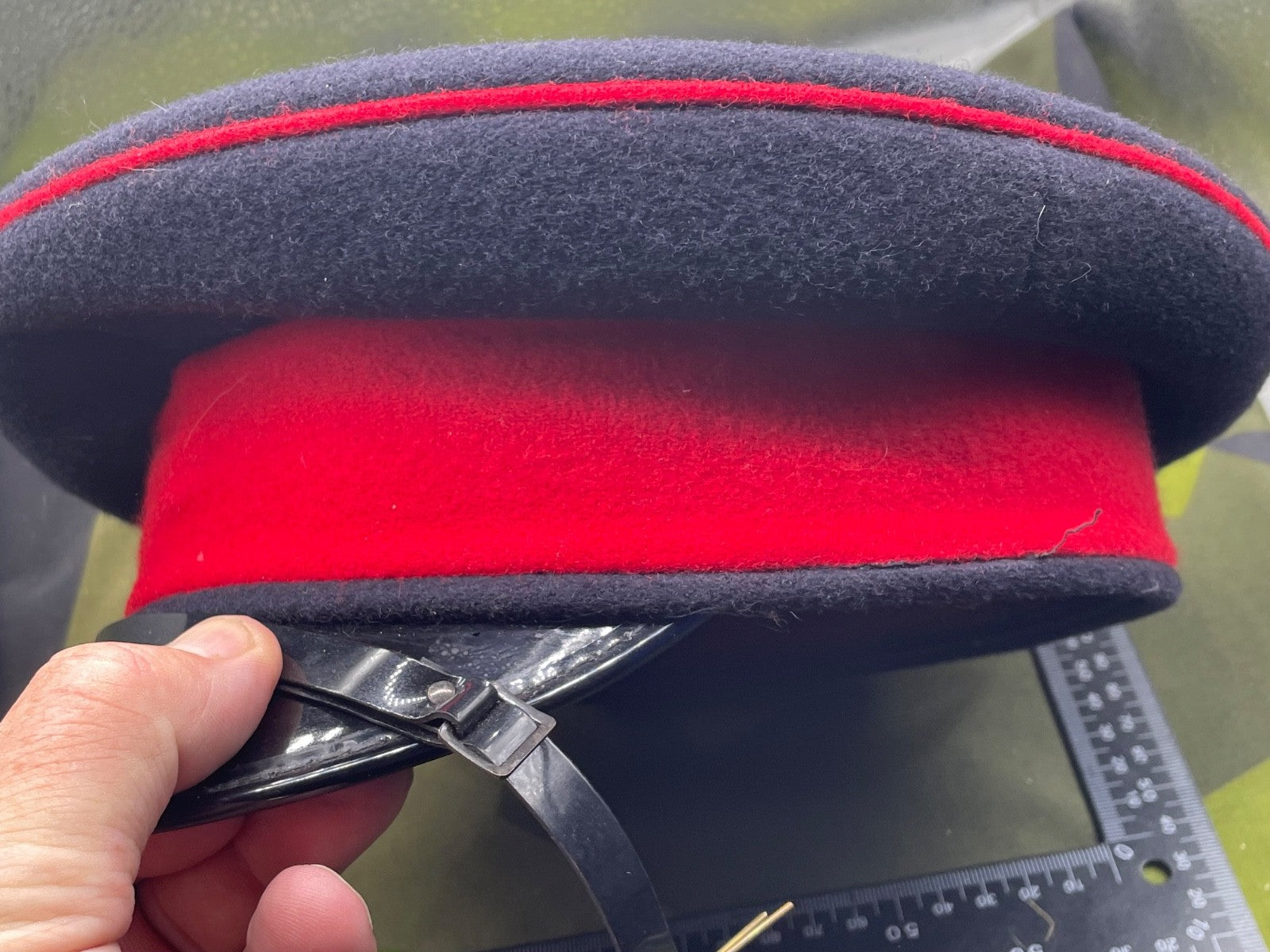 Genuine British Army Signals Peaked Dress Cap - Size 57cm - The Militaria Shop