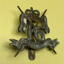 Load image into Gallery viewer, Original British Army Cap Badge - 16th The Queen's Lancers - The Militaria Shop