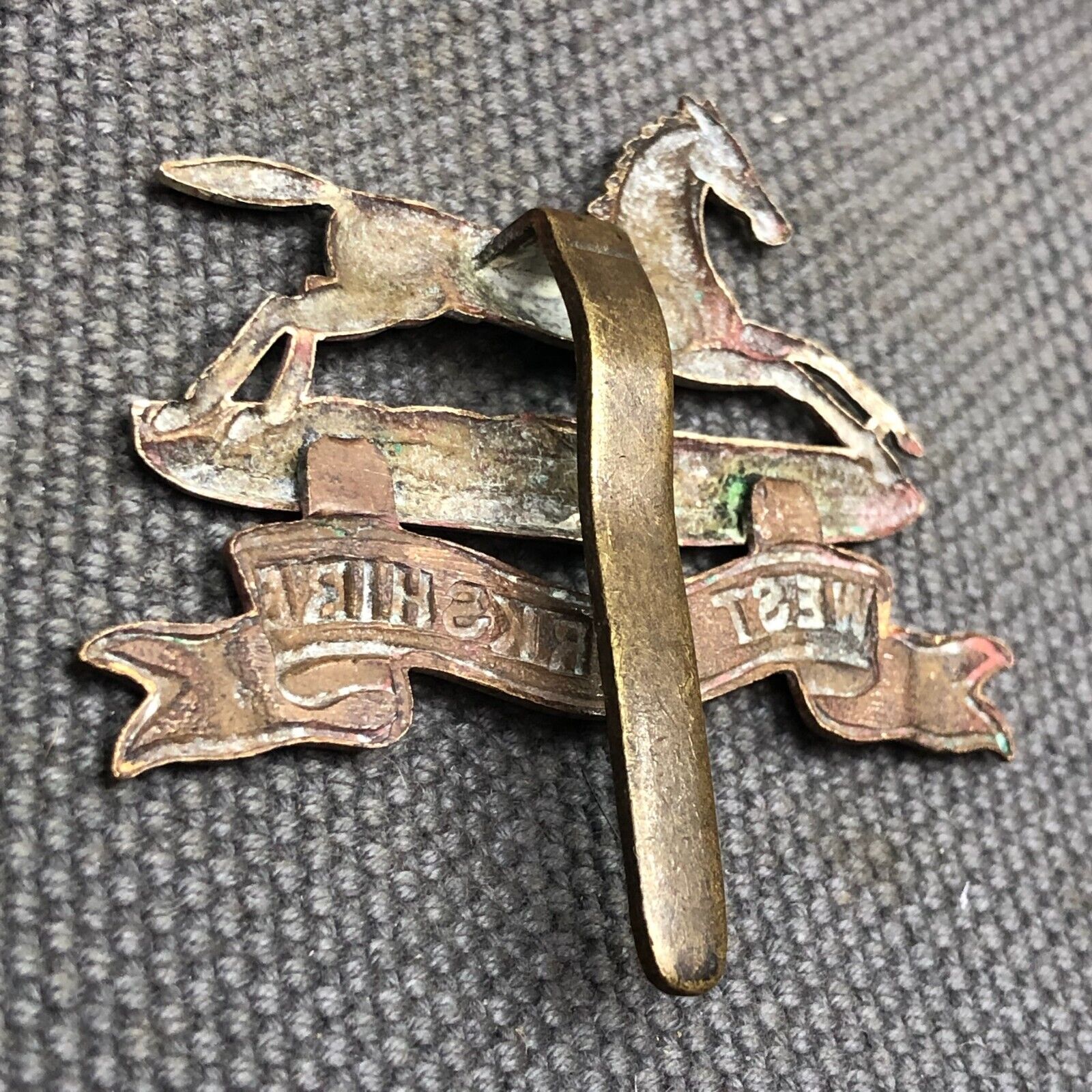 Original WW2 British Army Cap Badge - West Yorkshire Regiment - The Militaria Shop