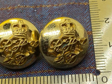 Load image into Gallery viewer, Original British Army Blues & Royals RHG 1st Dragoon Guards Dress Buttons - The Militaria Shop