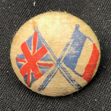 Load image into Gallery viewer, Original WW1 British / French Flag Peace Button - The Militaria Shop
