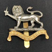 Load image into Gallery viewer, Original WW1 British Army Cap Badge - Herefordshire Light Infantry - The Militaria Shop