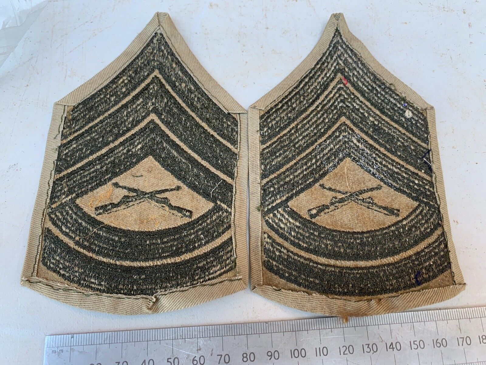 Pair of USMC United States Marine Corps Army Rank Chevrons - Gunnery Sergeant - The Militaria Shop