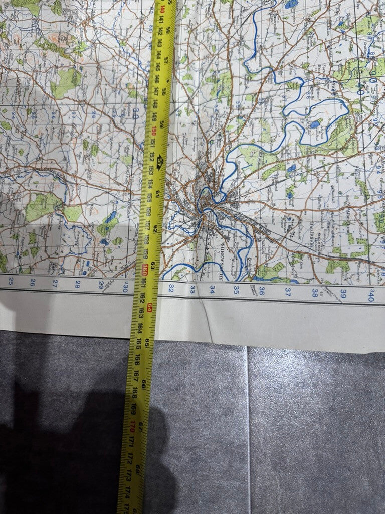 Original WW2 British Army GSGS Map of England & Wales 4/5 Maps Combined Together - The Militaria Shop