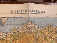 Load image into Gallery viewer, Original WW2 British Army RAF Navy Base Map of Scotland - The Eastern Highlands - The Militaria Shop