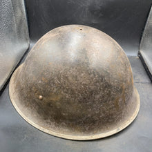 Load image into Gallery viewer, Original British/Canadian Army WW2 Mk3 Turtle High Rivet Combat Steel Helmet - The Militaria Shop