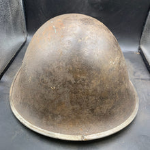 Lade das Bild in den Galerie-Viewer, Original British/Canadian Army WW2 Mk3 Turtle High Rivet Combat Steel Helmet - The Militaria Shop